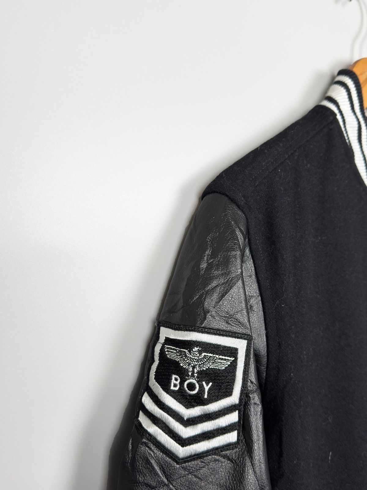 Boy London Boy Tape London Eagle Varsity Wool Bomber Black Jacket Size US S / EU 44-46 / 1 - 8 Thumbnail