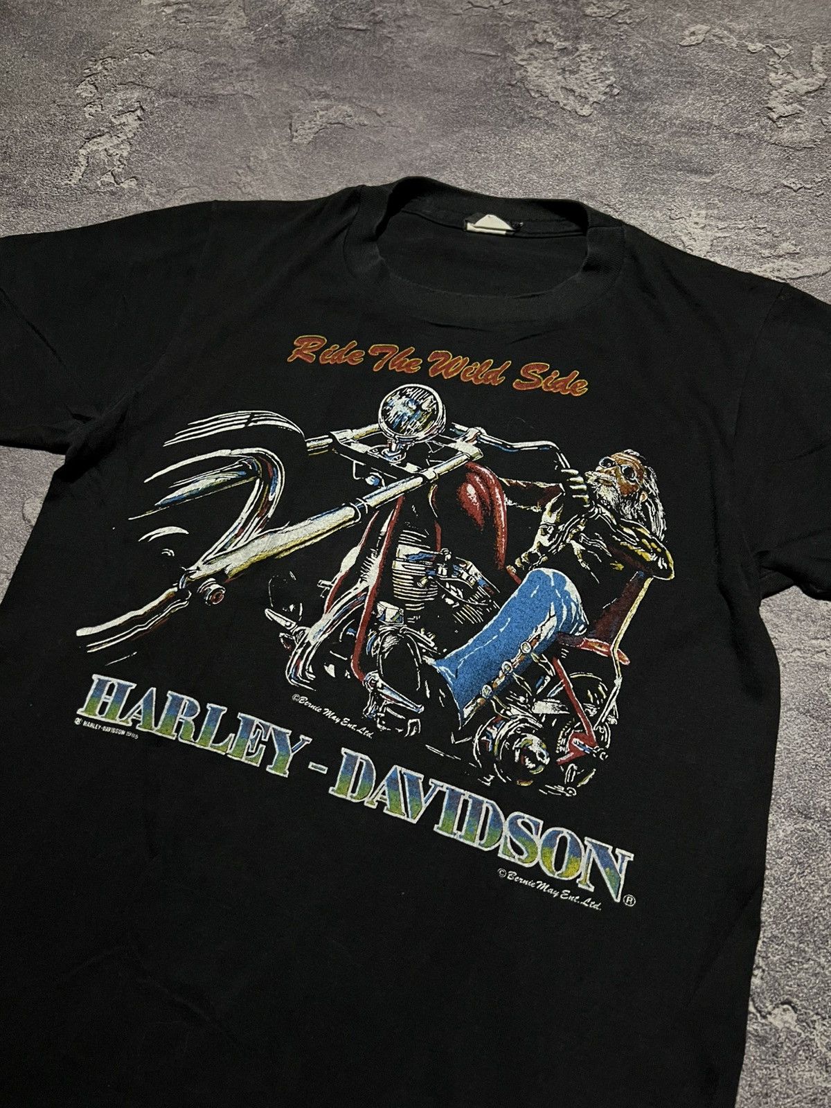 Harley Davidson Harley Davidson 1986 3D Emblem "Ride The Wild Side" Tee Size US M / EU 48-50 / 2 - 2 Thumbnail