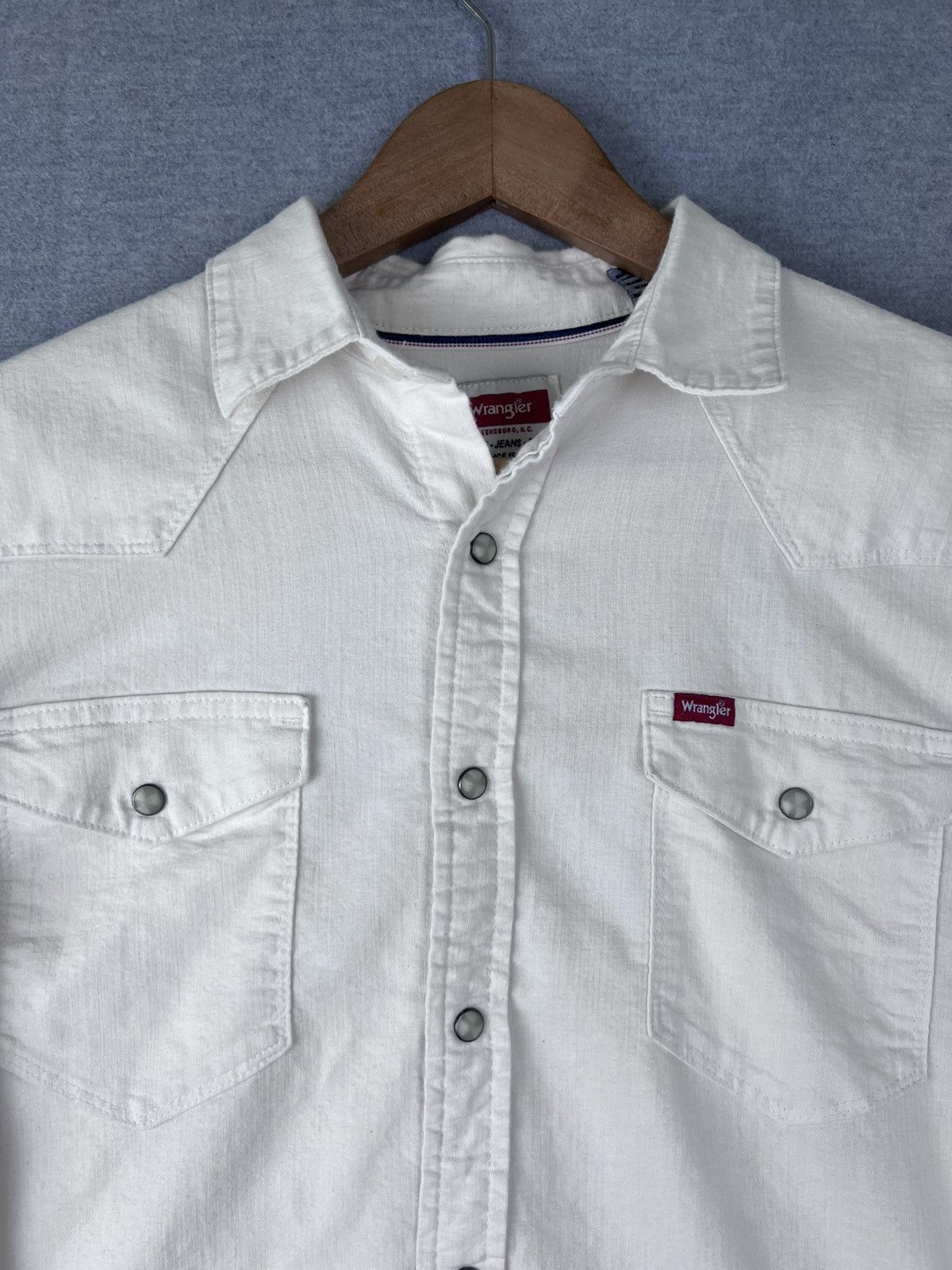 Wrangler Wrangler Pearl Snap Woven Shirt Men's S Cowboy Wash Beige LS Size US S / EU 44-46 / 1 - 1 Thumbnail