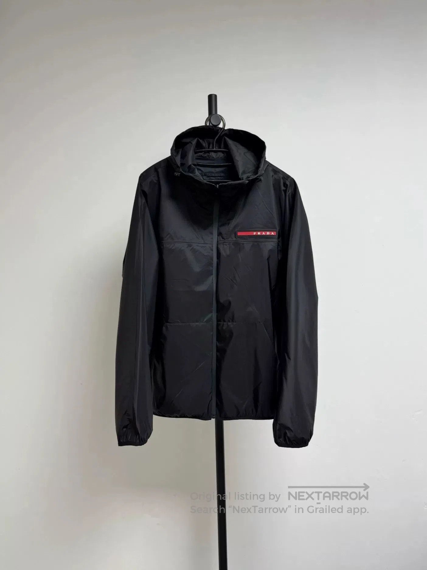 Prada Black Thin Casual Jacket 52.