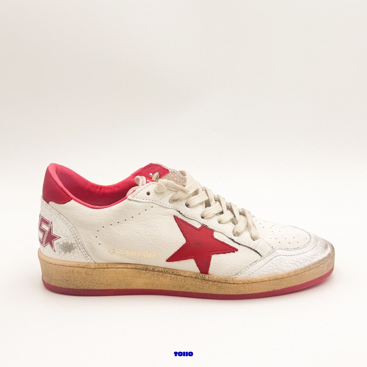 Golden Goose Golden Goose Ballstar White/Red Size US 9 / IT 39 - 1 Thumbnail