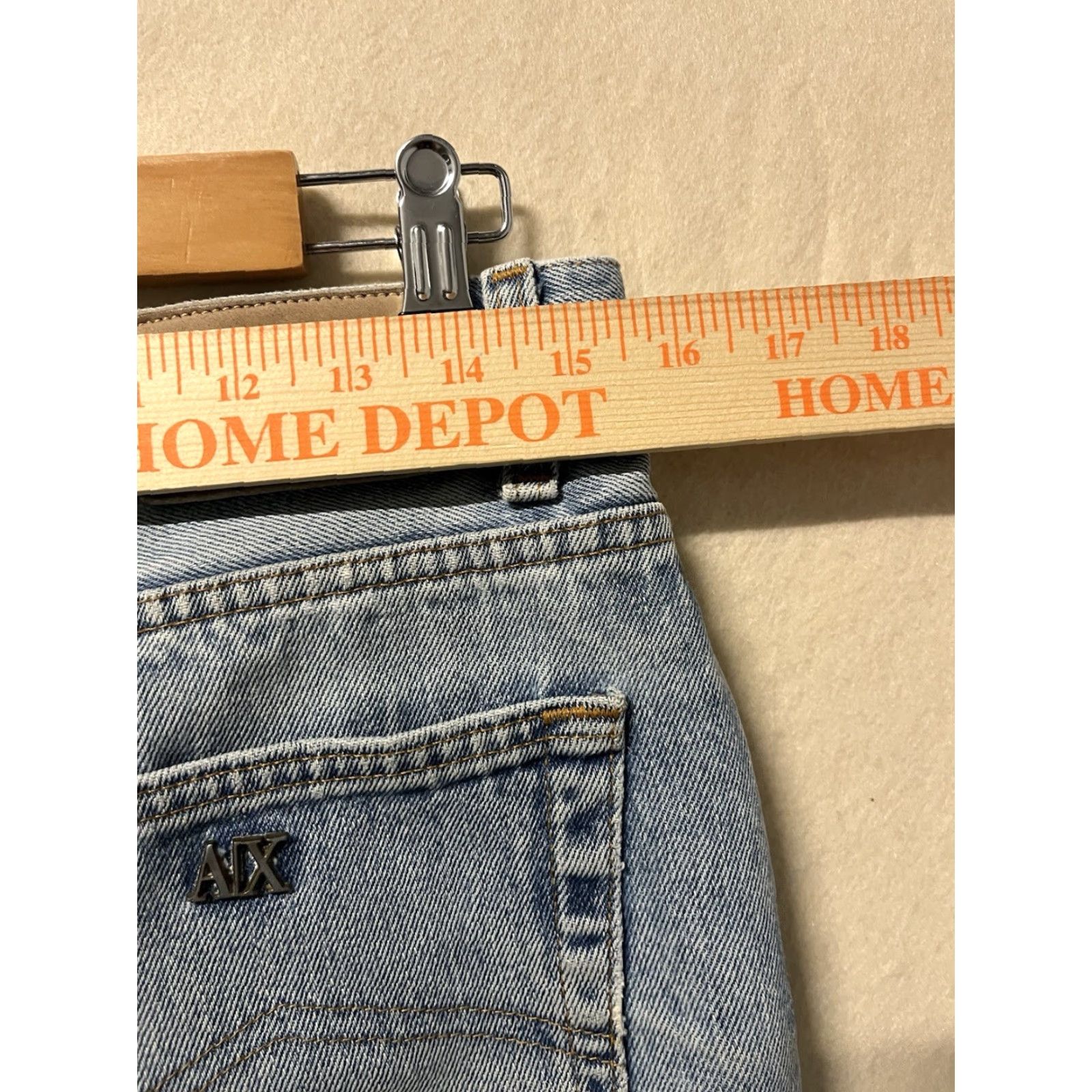 Armani Exchange VINTAGE Armani Exchange Mens Jeans 30 x 32 Denim Distressed 90s 5-Pocket Regular Blue Jeans Mens Size US 30 / EU 46 - 3 Thumbnail
