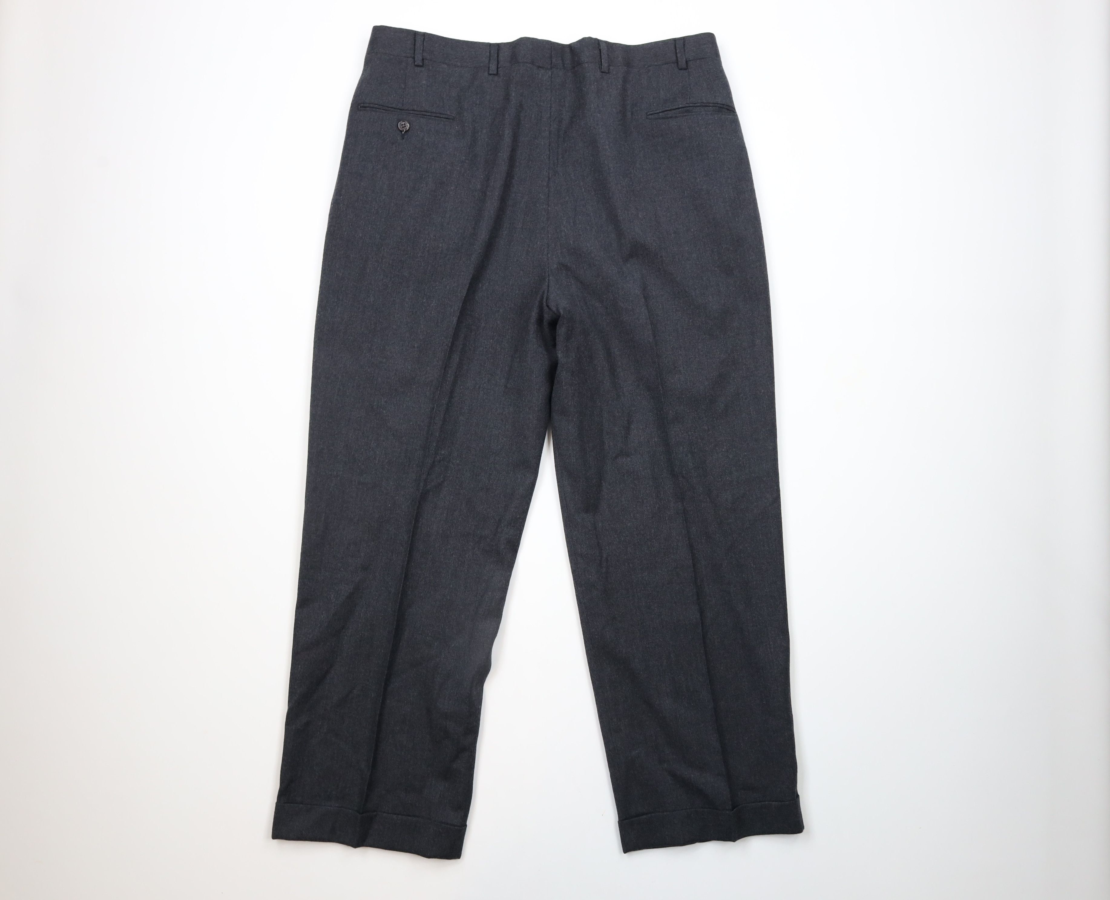 Brooks Brothers × Vintage Vintage 70s Brooks Brothers Cuffed Wide Leg Pants USA Size US 38 / EU 54 - 7 Thumbnail