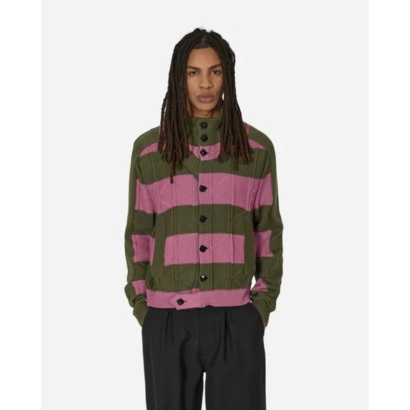 Kiko Kostadinov Kiko Kostadinov Pink & Khaki Merli Cardigan Size US L / EU 52-54 / 3 - 10 Thumbnail