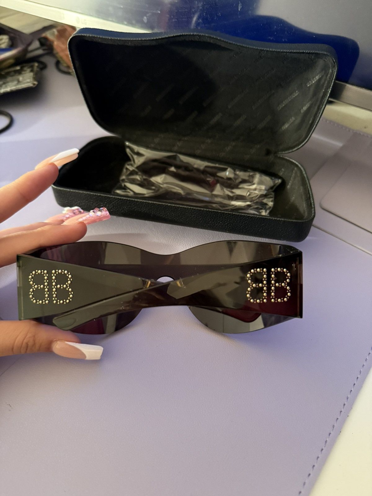 Balenciaga Balenciaga bb gem shield glasses Size ONE SIZE - 1 Thumbnail