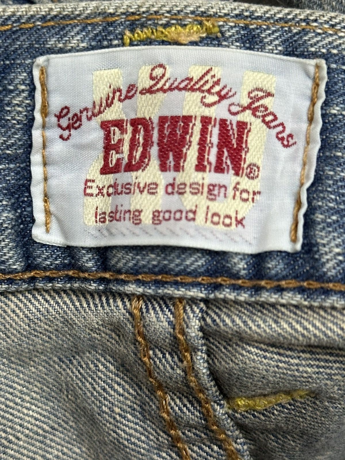Edwin Edwin XV Exclusive Vintage Faded Wash Distressed Loose Jeans Size US 34 / EU 50 - 10 Thumbnail
