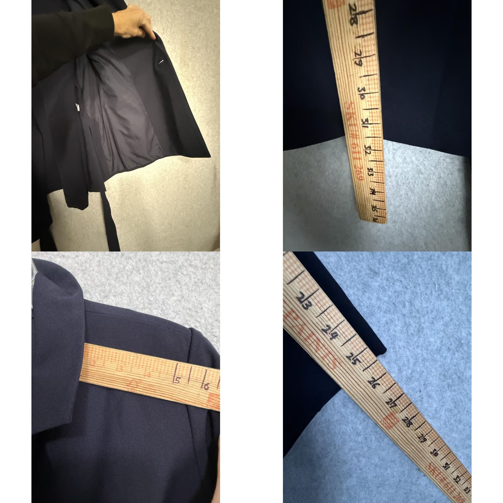 Vintage Lane Bryant Womens Blazer Jacket 18 Navy Blue Belted 2 Button Lined Stretch Plus Size XXL / US 16-18 / IT 52-54 - 8 Thumbnail