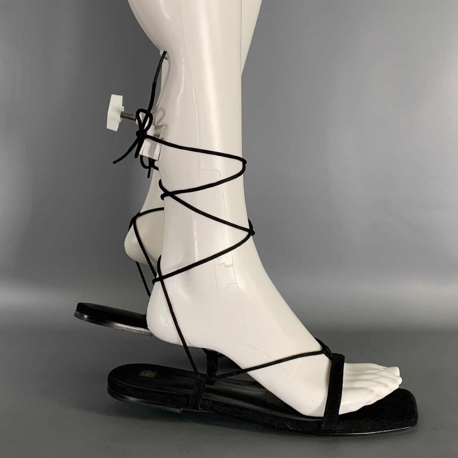 Toteme TOTEME Size 7.5 Black Leather Suede Strappy Sandals Size US 7.5 / IT 37.5 - 2 Thumbnail