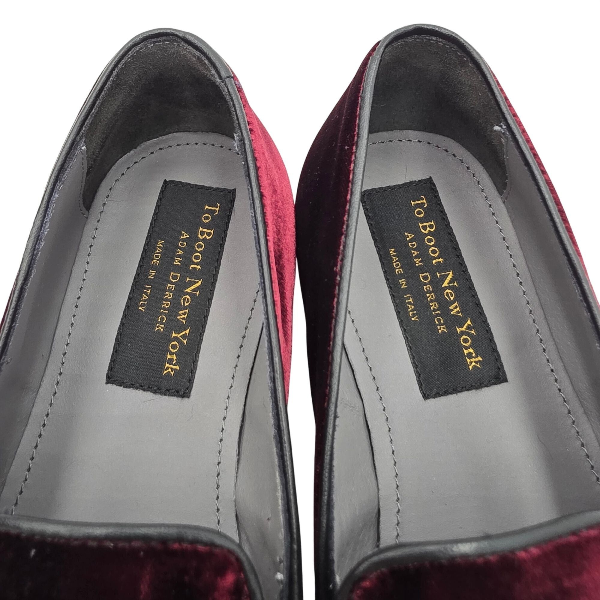 To Boot New York Italy To Boot Adam Derrick Mens 8M Garnet Red Velvet Dress S Size US 8 / EU 41 - 10 Thumbnail