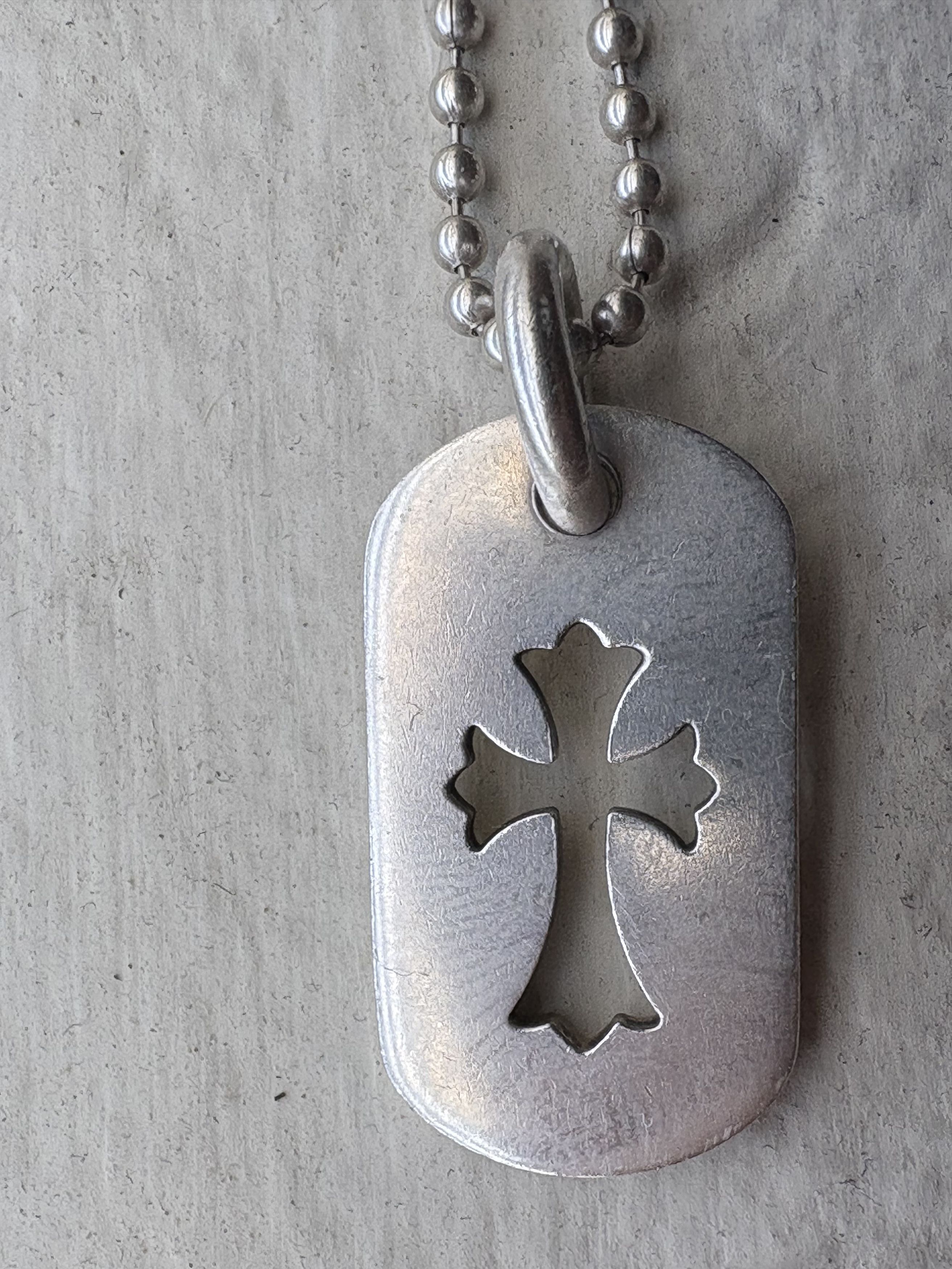 Chrome Hearts Chrome Hearts Cut Out Cross Dog Tag | Grailed