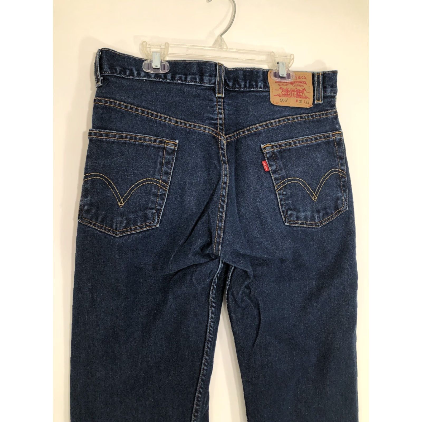 Levi's LEVI'S 505 / RELAXED FIT Jeans - Levi's 505 Men's 31x34 Denim Blue, Size 31, Regular, Inseam 34, Jeans, Blue, Denim, 505, Relaxed, Men Size US 31 - 5 Thumbnail