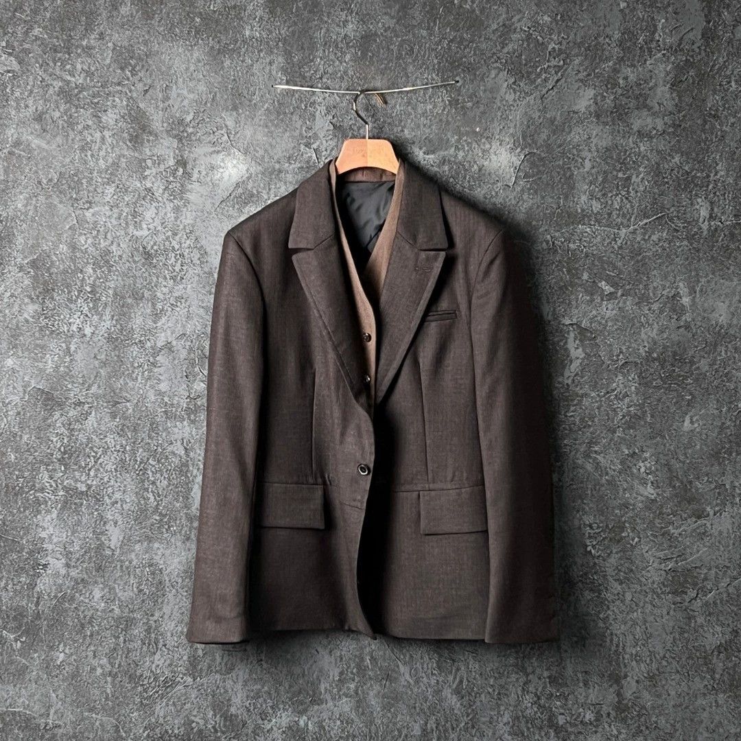 Salvatore Ferragamo Salvatore Ferragamo camel two-tone wool blazer Size 50L - 1 Thumbnail