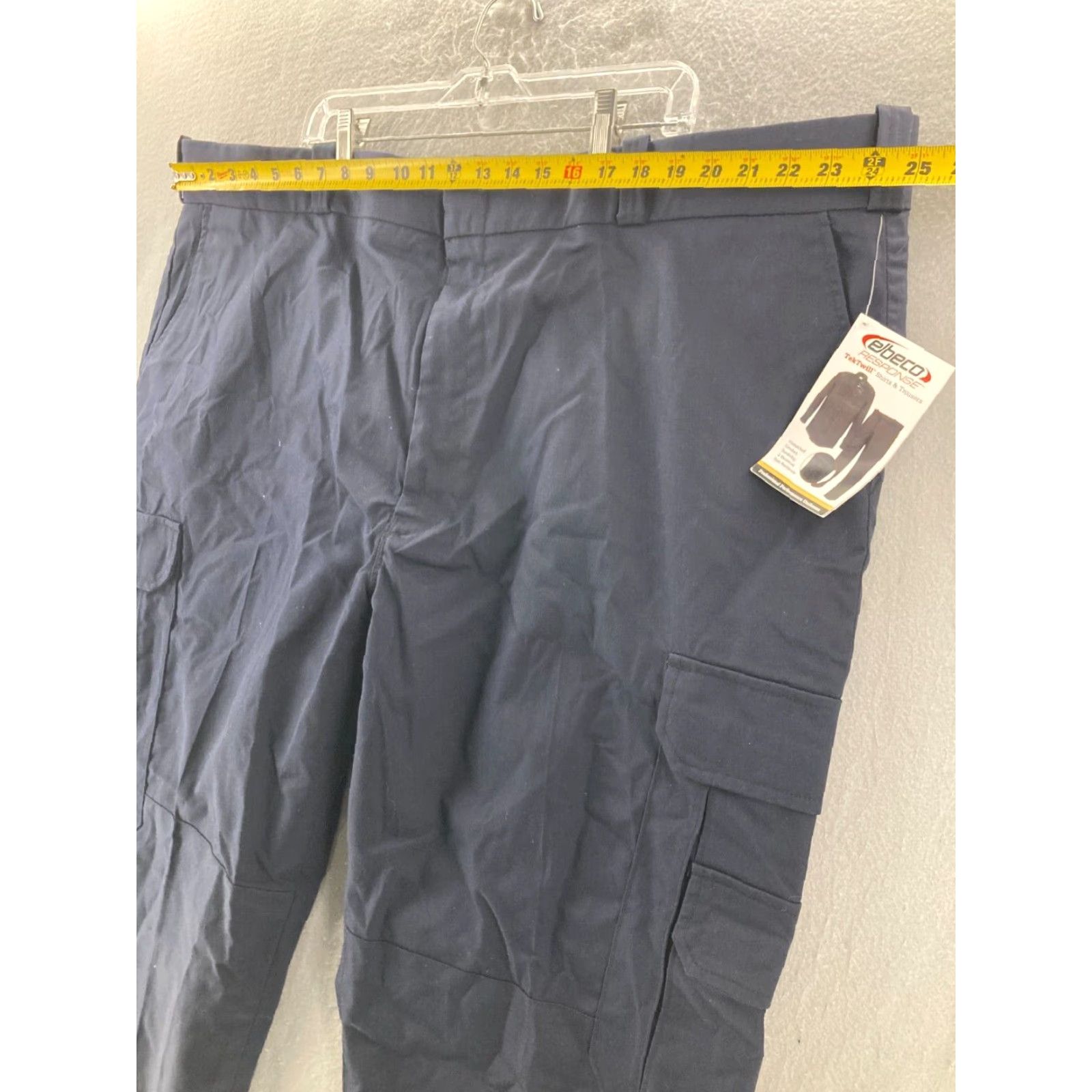 Vintage Elbeco Police Pants Mens 52R x 36 Blue Cotton Blend Unhemmed Size US 36 / EU 52 - 2 Thumbnail