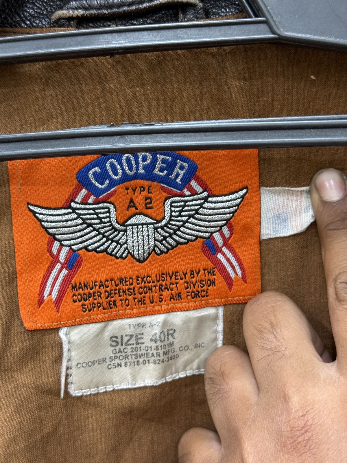 Cooper 🔥🔥🔥ARCHIVE VINTAGE COOPER US ARMY A2 LEATHER JACKET Size US M / EU 48-50 / 2 - 8 Thumbnail