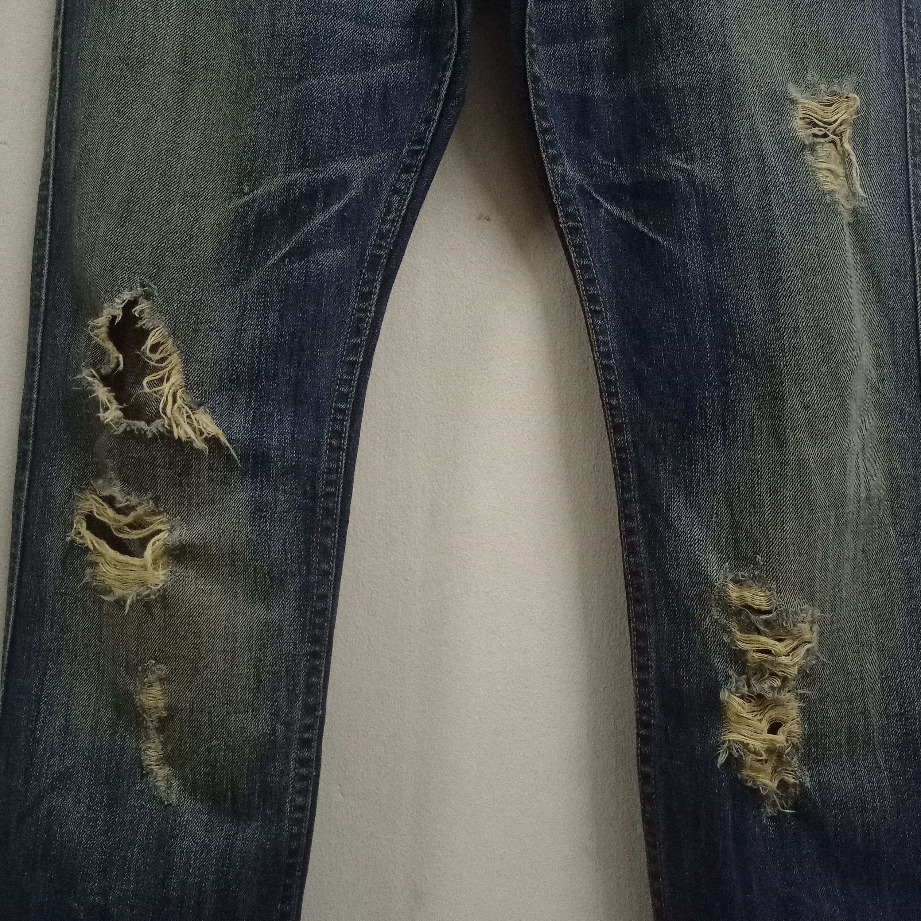 Japanese Brand Vintage Japanese Rattle Trap Blue Wash Distressed Jeans Size US 34 / EU 50 - 5 Thumbnail