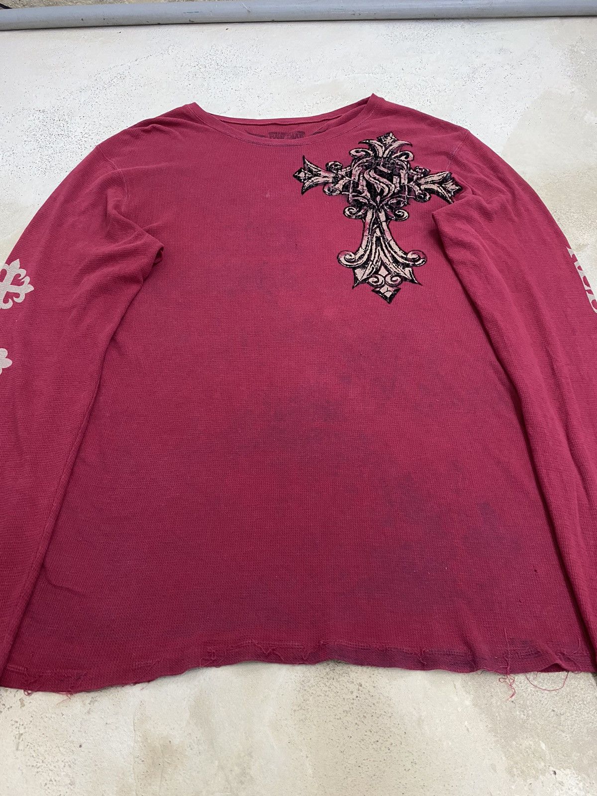 Hysteric Glamour Crazy Y2k Raw State Affliction Cross Long Sleeve Distressed Size US XL / EU 56 / 4 - 13 Thumbnail