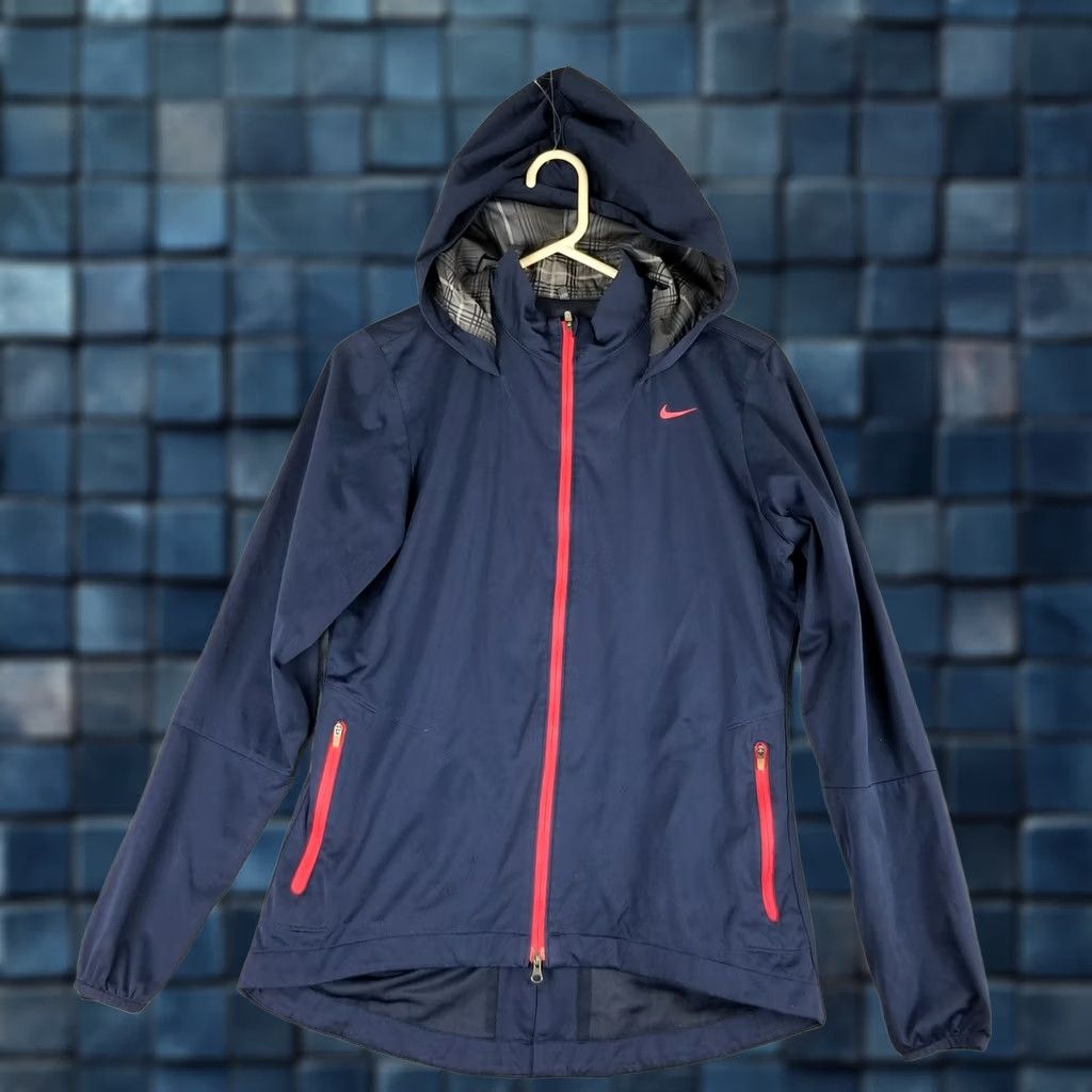 Nike Nike Womens Golf Jacket Full Zip Hooded Blue Small Sports Pockets 509348 Size S / US 4 / IT 40 - 1 Thumbnail