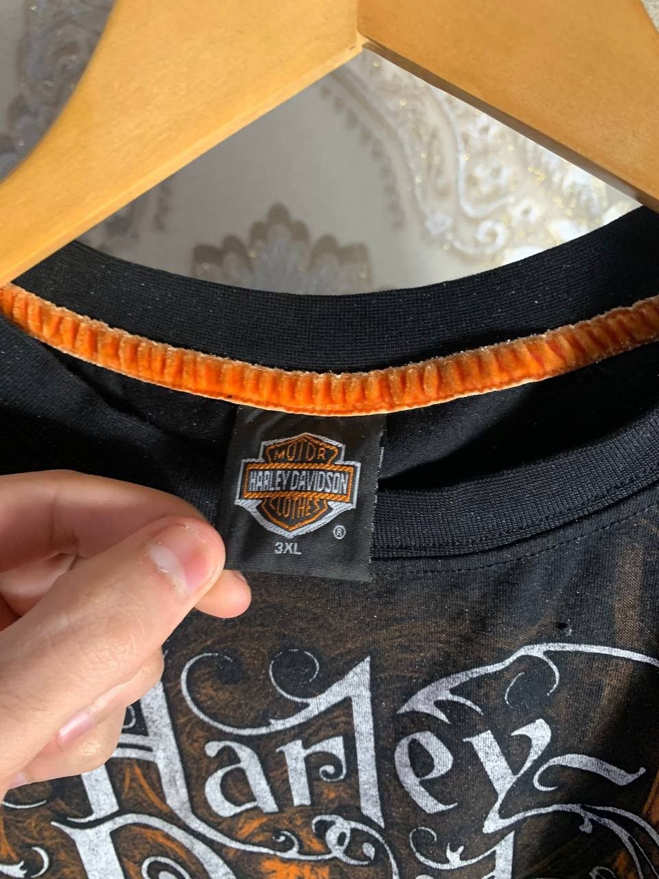 Harley Davidson × Vintage VERY RARE HARLEY DAVIDSON USA DOUBLE EMBLEM MOTO CYCLE RARE Size US XXL / EU 58 / 5 - 6 Thumbnail