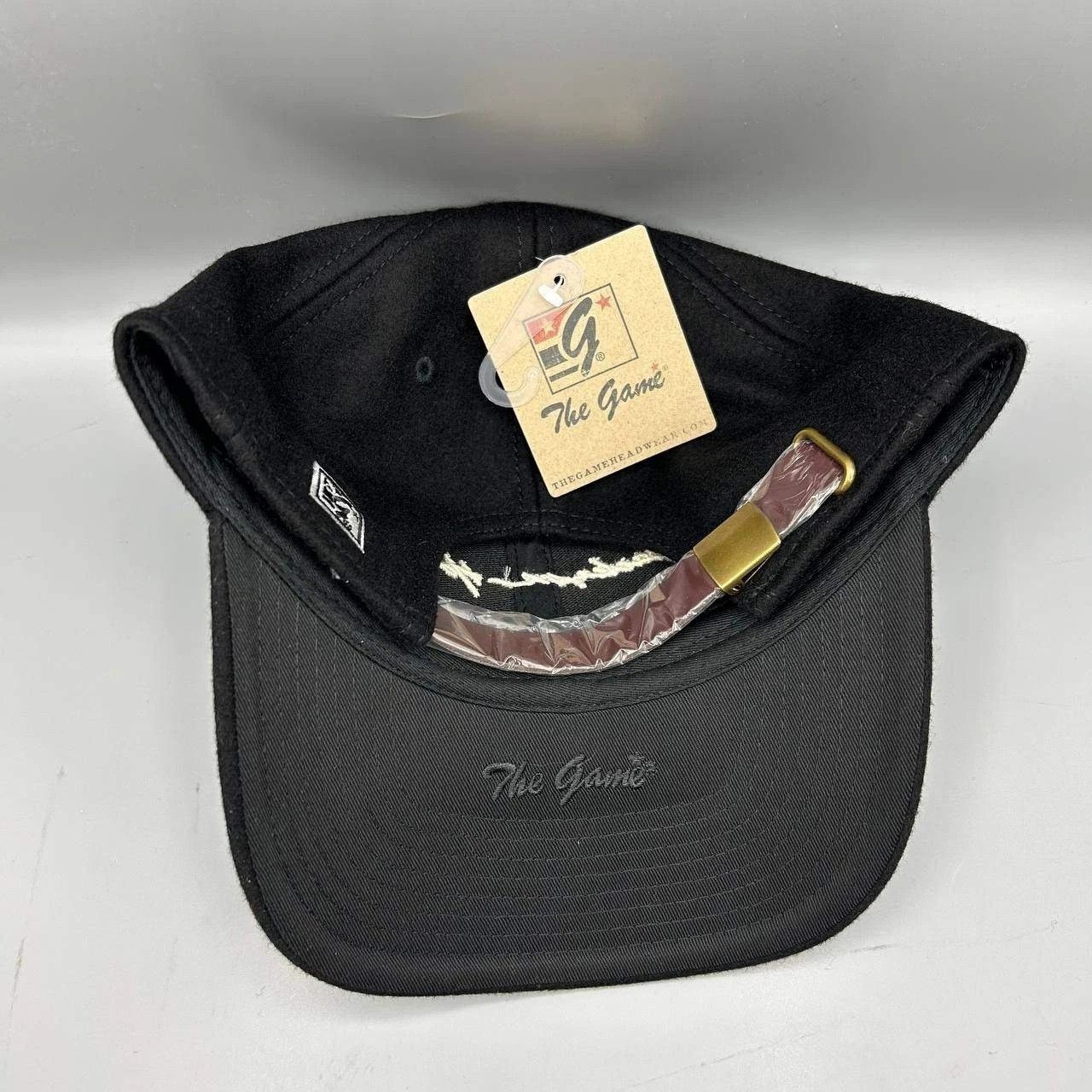 The Game Jackson Hole Hat Men Black Embroidered Strap Back Wool Size ONE SIZE - 7 Thumbnail