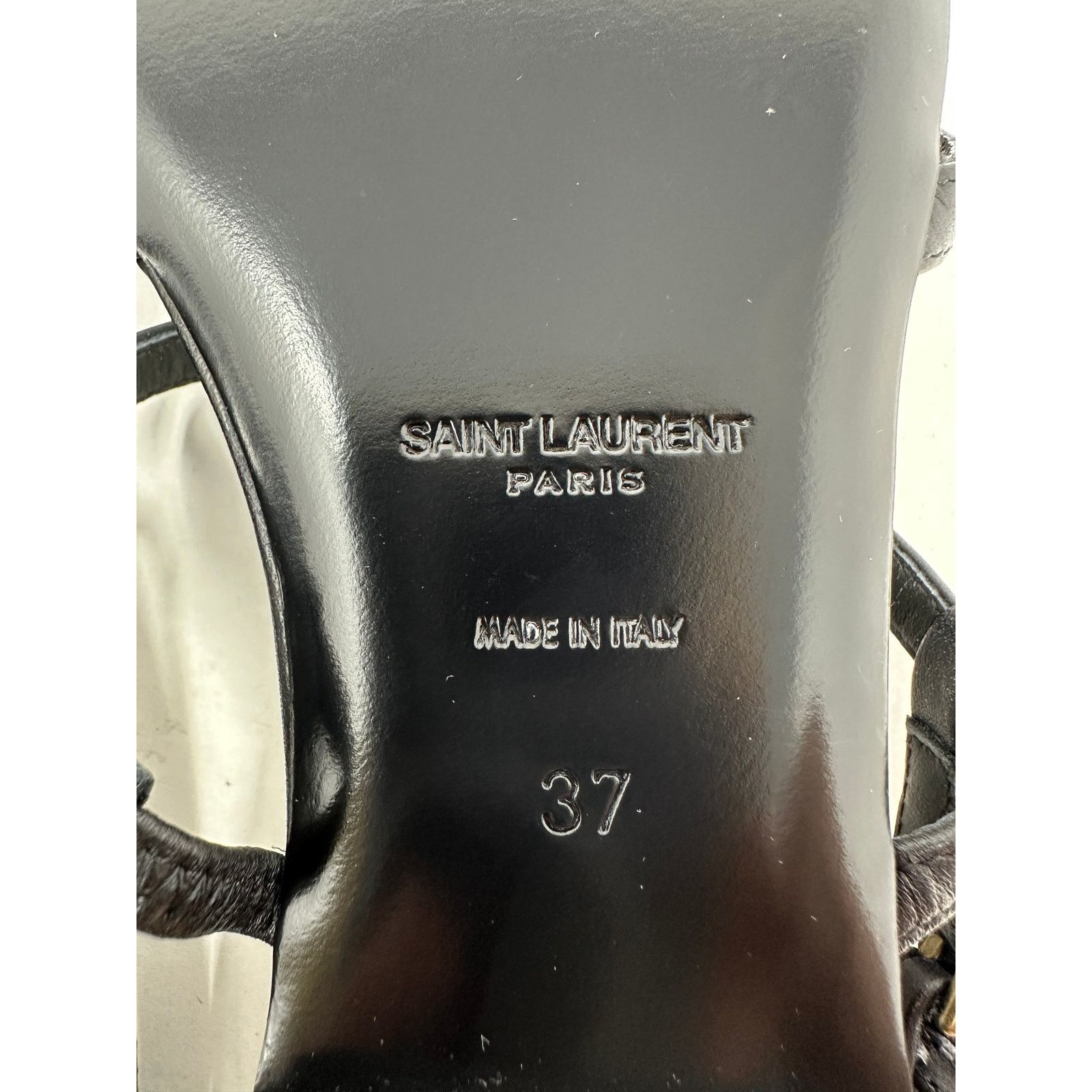 Yves Saint Laurent Saint Laurent Cassandra YSL Slingback Sandals 37 US 7 Black Size US 7 / IT 37 - 9 Thumbnail