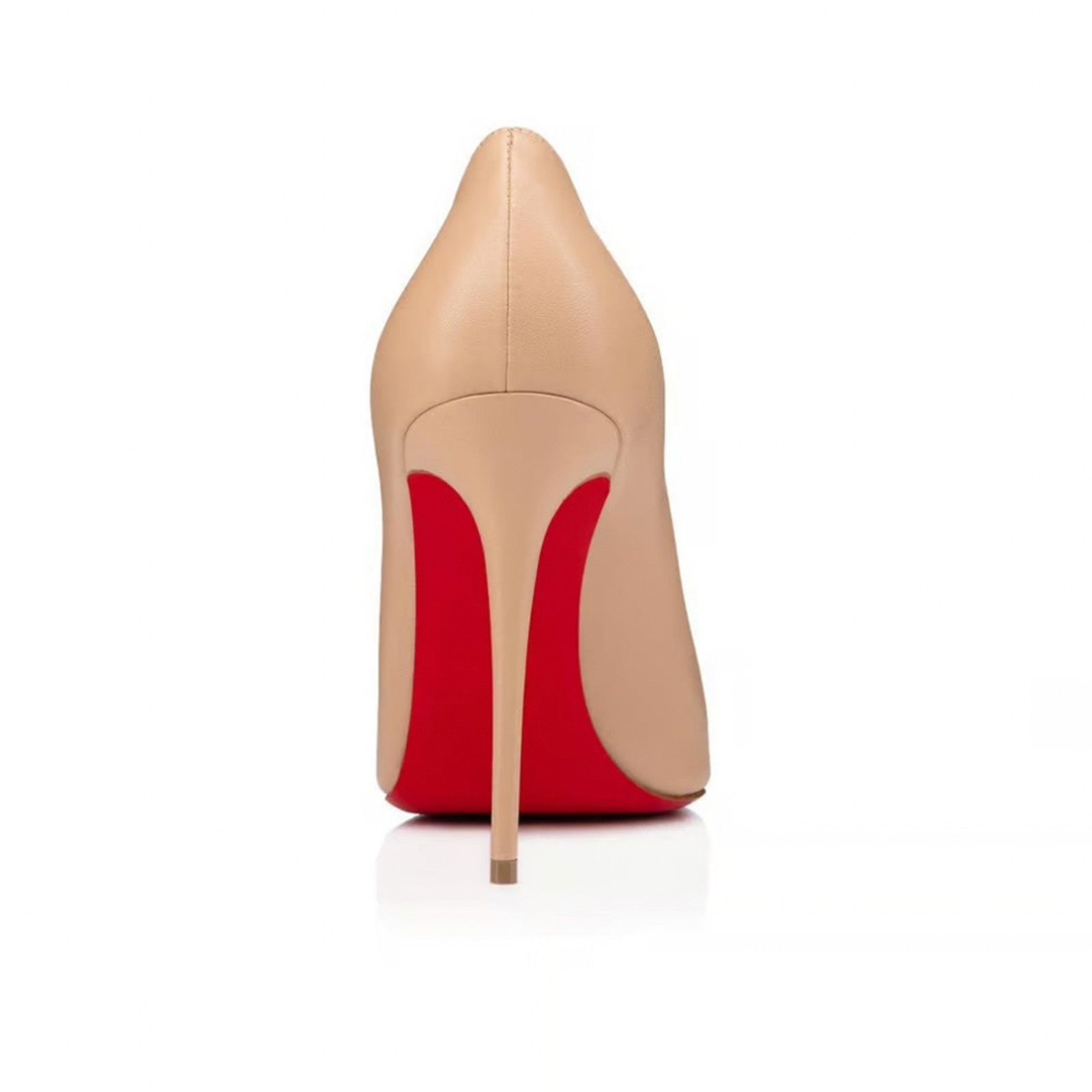 Christian Louboutin Kate 100 Nude Nappa Leather Pointed Classic Heel Pump 40 Size US 10 / IT 40 - 10 Thumbnail