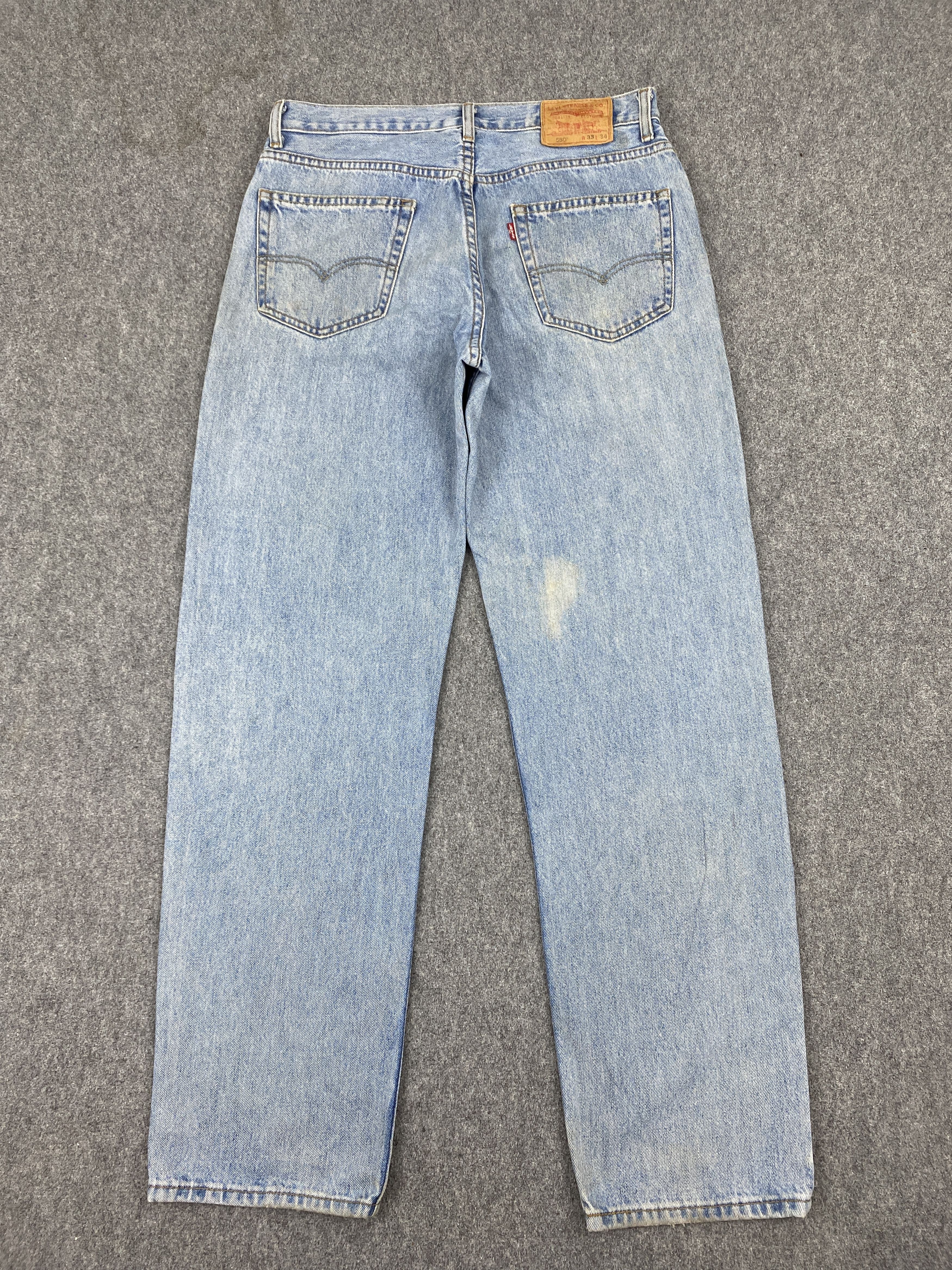 Levi's Vintage Levis 550 Faded Blue Jeans 33x32.5 S0026 Size US 33 - 3 Thumbnail