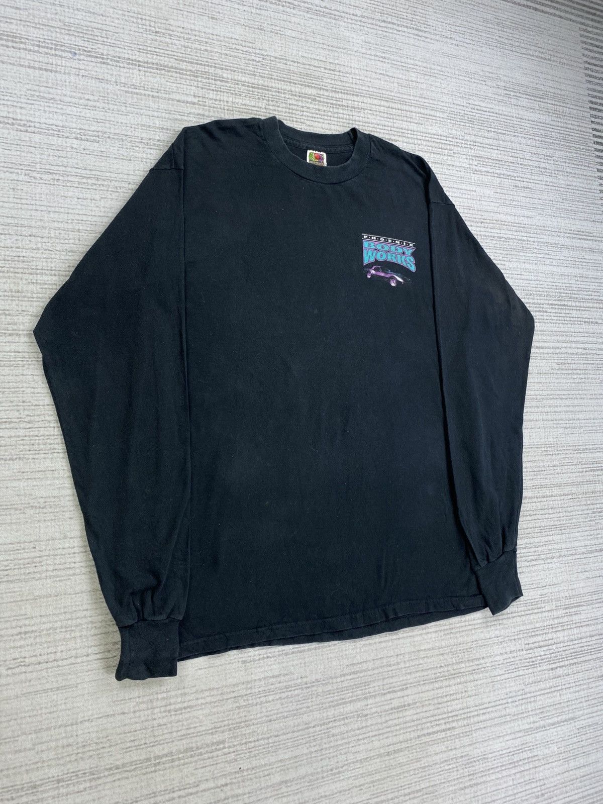 Phoenix Clothing × Vintage Vintage 90s Phoenix Body Works Back Hit Printed T-Shirt Size US L / EU 52-54 / 3 - 3 Thumbnail