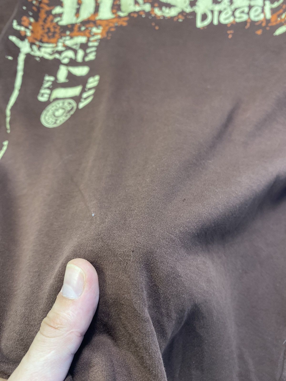 Diesel × Vintage Diesel Big Logo Print Brown Hype T-Shirt Y2K Vintage Size US S / EU 44-46 / 1 - 6 Thumbnail