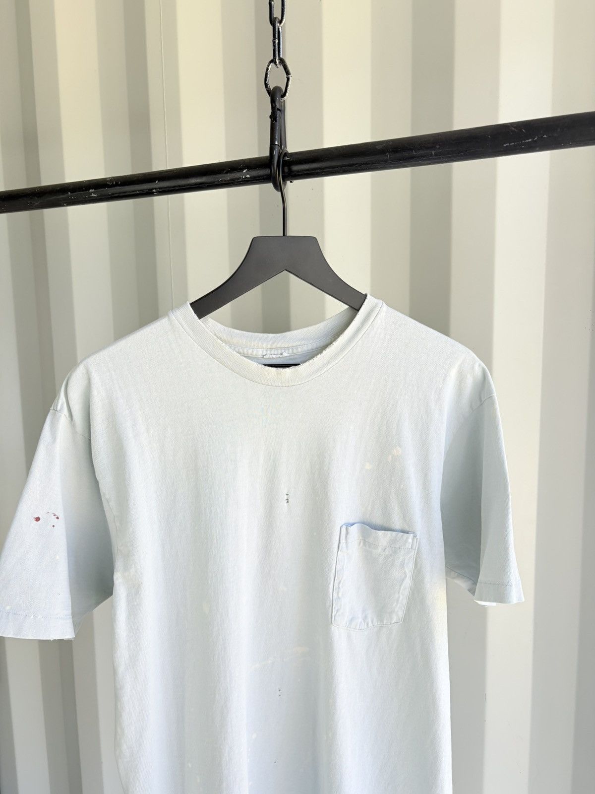 Vintage Vintage Blank Faded Shirt Distressed Boxy Fit Pocket Size US L / EU 52-54 / 3 - 3 Thumbnail