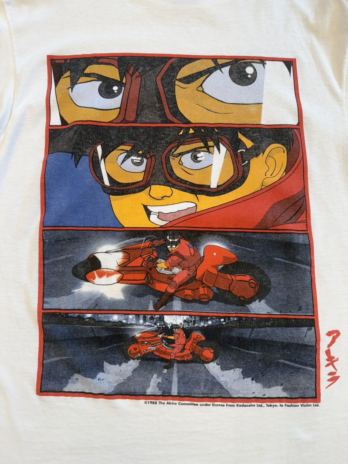 ‘90s Vintage Akira Kaneda Bike Panel Anime Tee