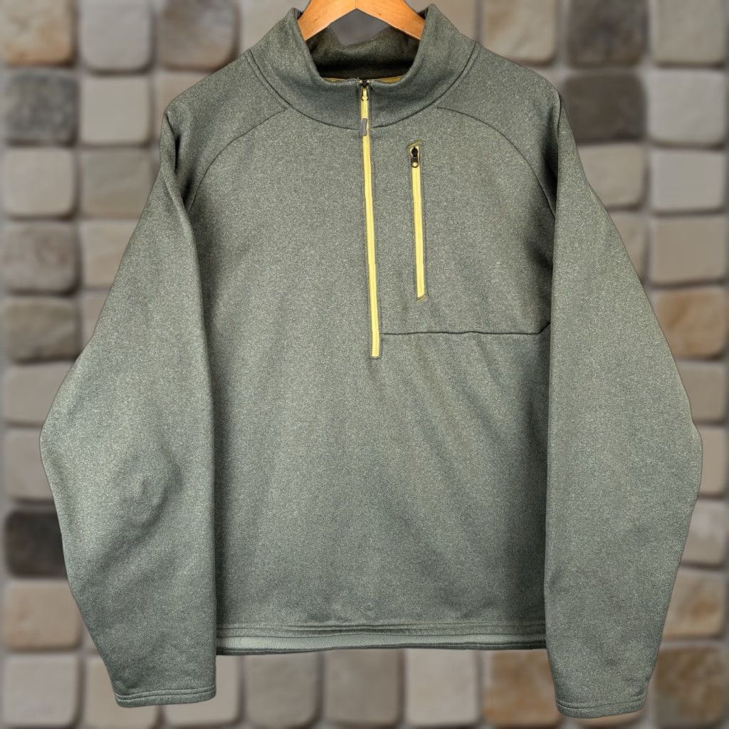 Vintage LL Bean Mountain Tech Fleece 1/2 Zip Jacket Men’s 2XL Olive Green Pullover Active Regular Size US XXL / EU 58 / 5 - 1 Thumbnail