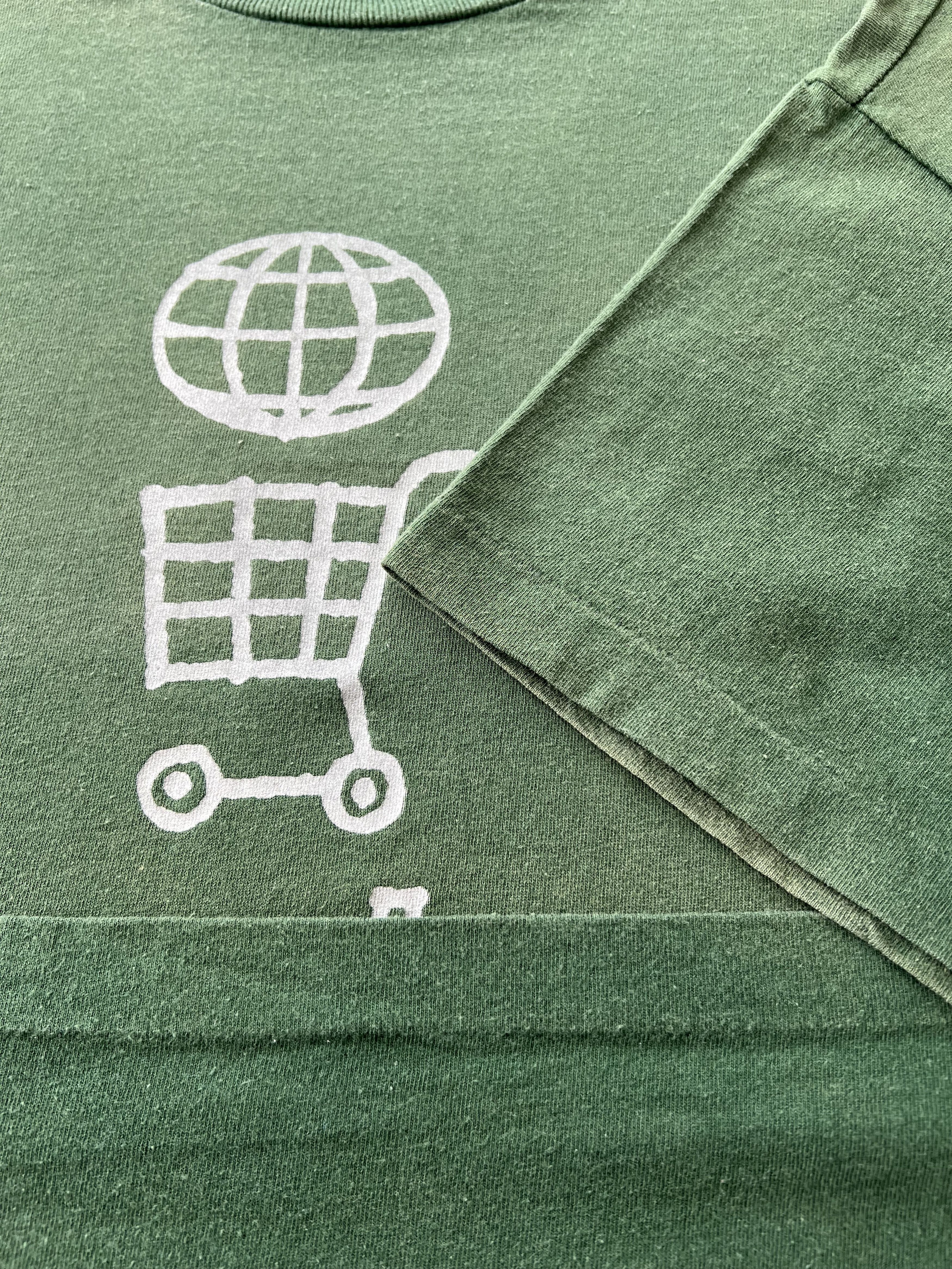 Vintage 1997 U2 Popmart Tour Rock Band Faded Green T-shirt