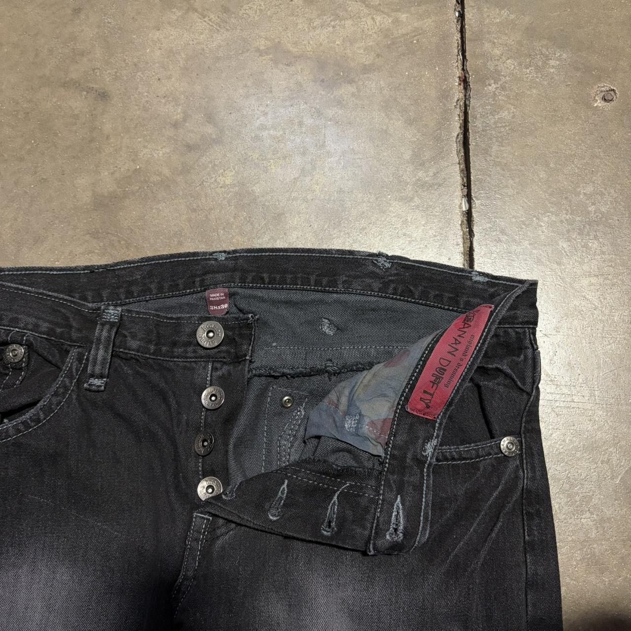 Vintage Vintage Low Rise Boot Cut Denim Jeans Black Faded Grunge Y2K Size US 38 / EU 54 - 4 Thumbnail
