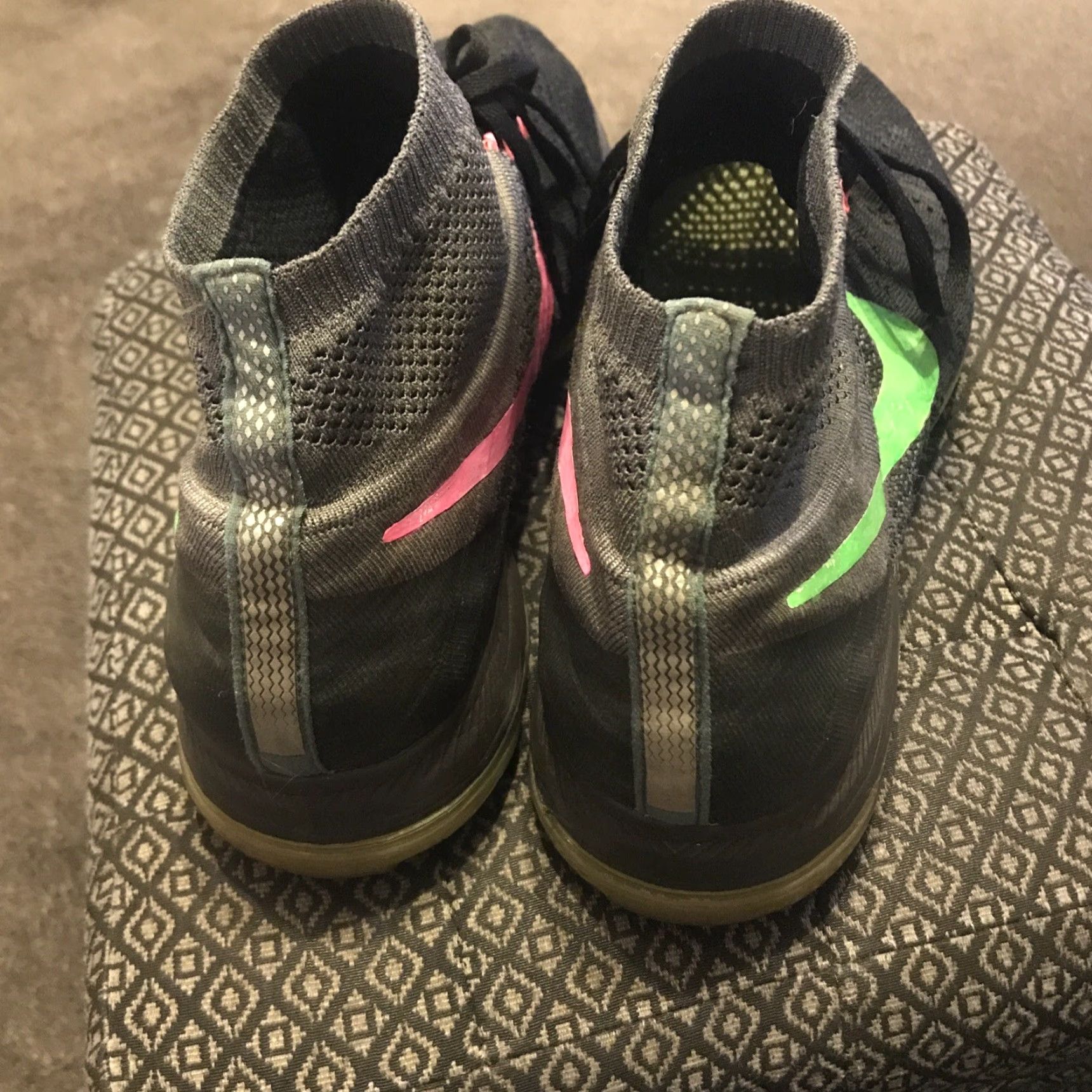 Nike VINTAGE Nike Zoom All Out Flyknit Black White Pink 844134-002 Men's Sz: 12.5 Sneaker Athletic Mens Shoes Running Gym Size US 13 / EU 46 - 4 Thumbnail