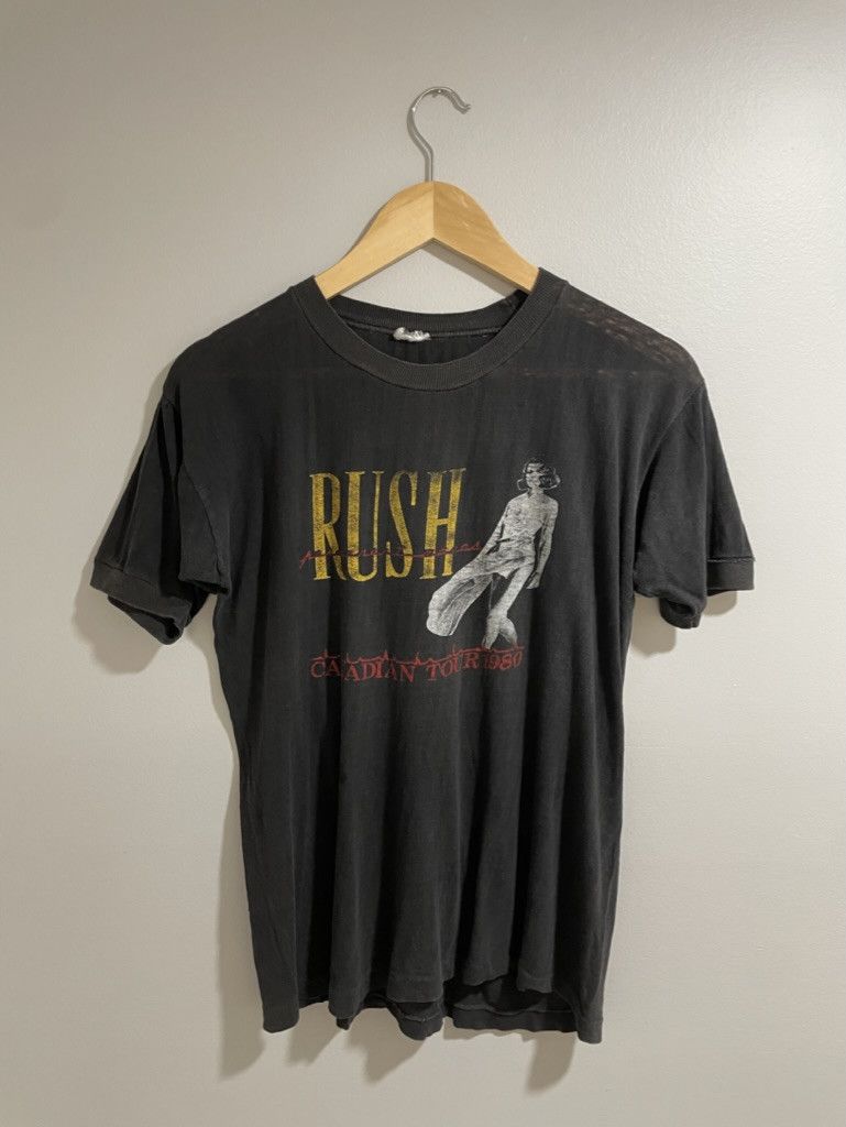 Vintage Vintage Rush 1980 Canadian Tour Band T-Shirt Size US S / EU 44-46 / 1 - 1 Thumbnail