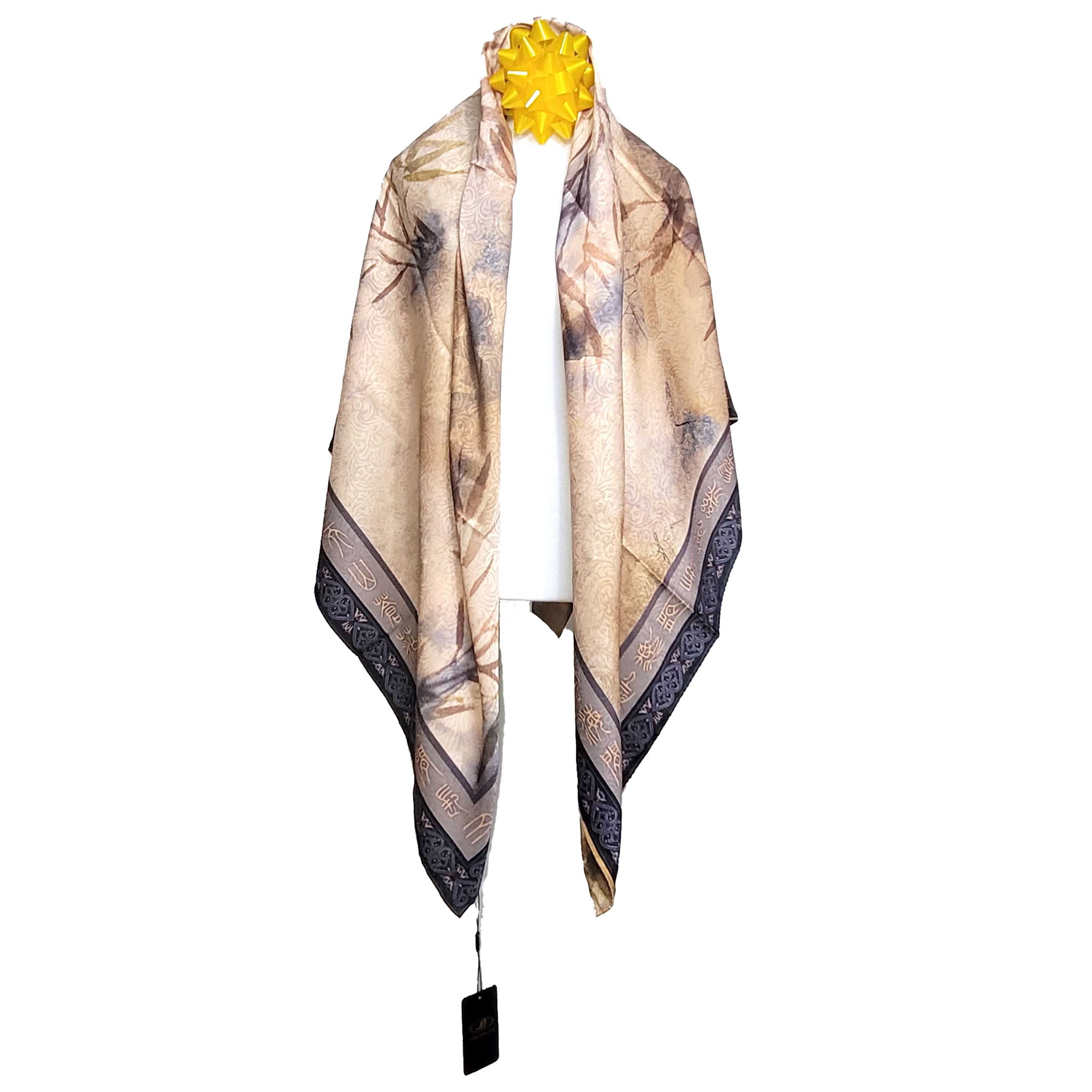 Other NWT Double Sided Silk Scarf 52"x52" Large Square Wrap 3210 Size ONE SIZE - 4 Thumbnail