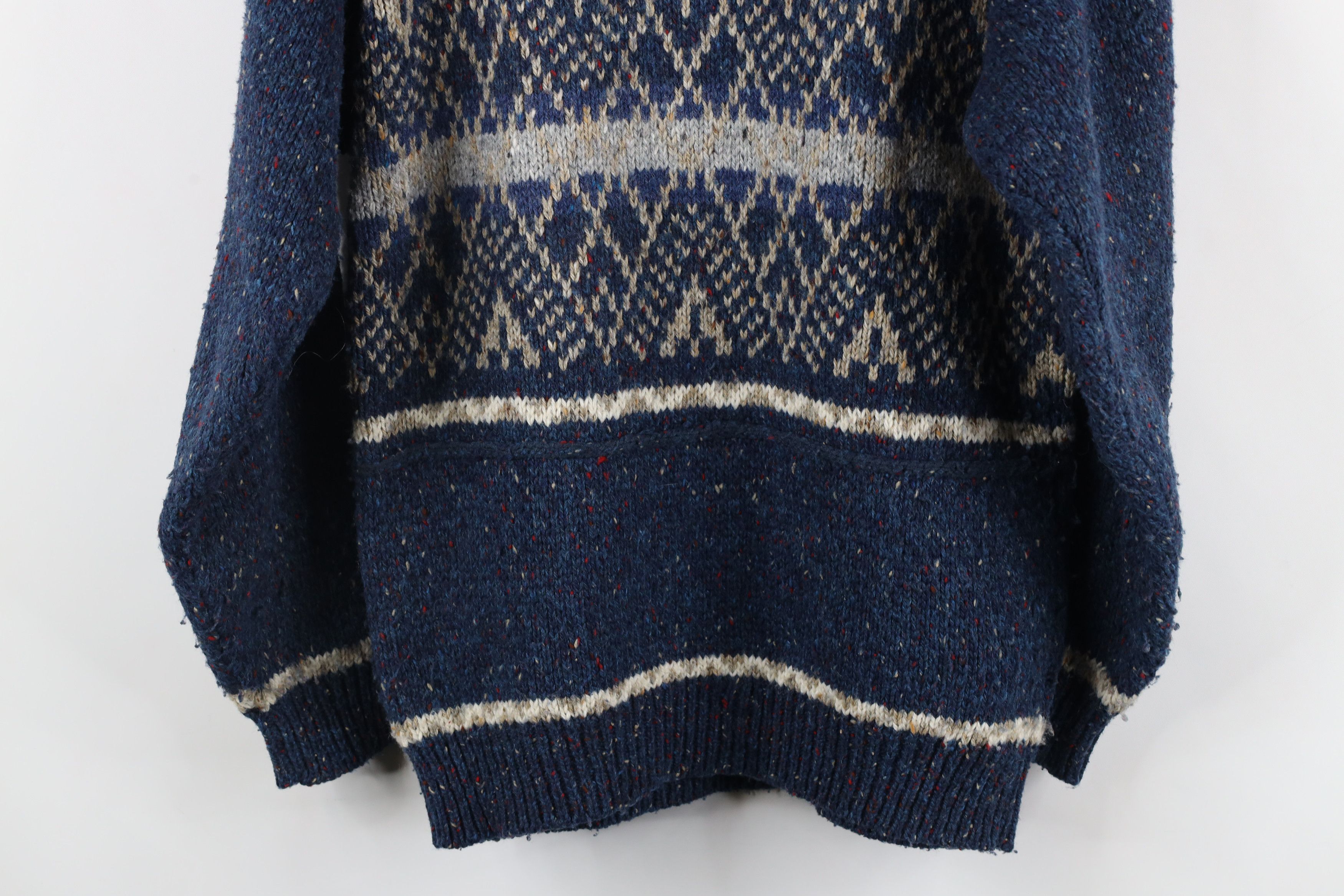 Vintage Vintage 90s Streetwear Wool Blend Fair Isle Knit Sweater Size M / US 6-8 / IT 42-44 - 7 Thumbnail
