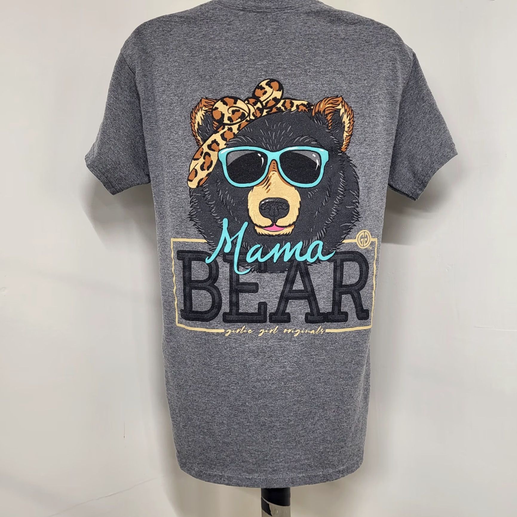 Vintage Girlie Girl Originals TShirt Women's Sz Small "Mama Bear Bandana" Graphite Gray Size S / US 4 / IT 40 - 3 Thumbnail
