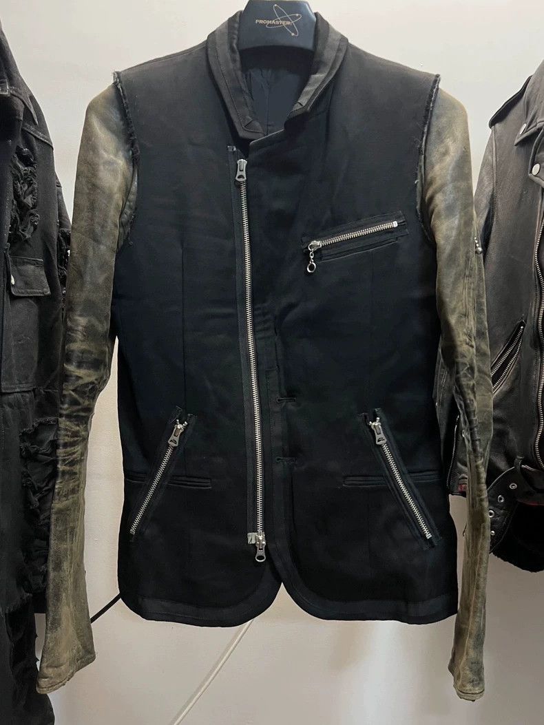 Undercover Undercover Jacket with Leather Sleeves- DMC Size US M / EU 48-50 / 2 - 1 Thumbnail