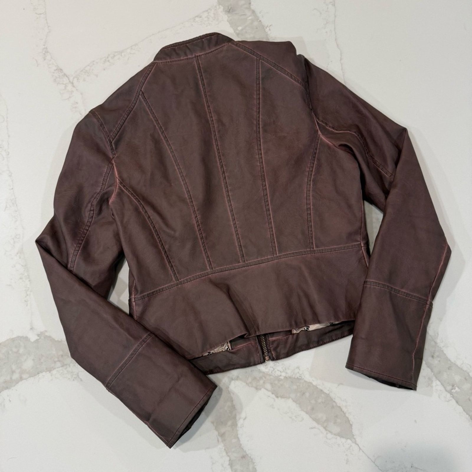 Anthropologie Anthropologie Hei Hei Vegan Leather Moto Jacket Womens Small Size S / US 4 / IT 40 - 8 Thumbnail