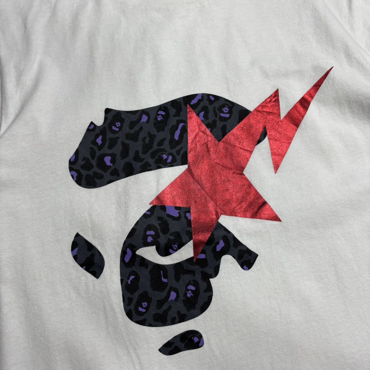 Bape A Bathing Ape BAPE Ape Face purple leopard BAPE STA star Size S / US 4 / IT 40 - 2 Thumbnail