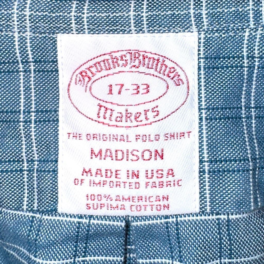 Brooks Brothers Brooks Brothers Made in USA Teal & White Oxford Button Down Size US XL / EU 56 / 4 - 2 Thumbnail