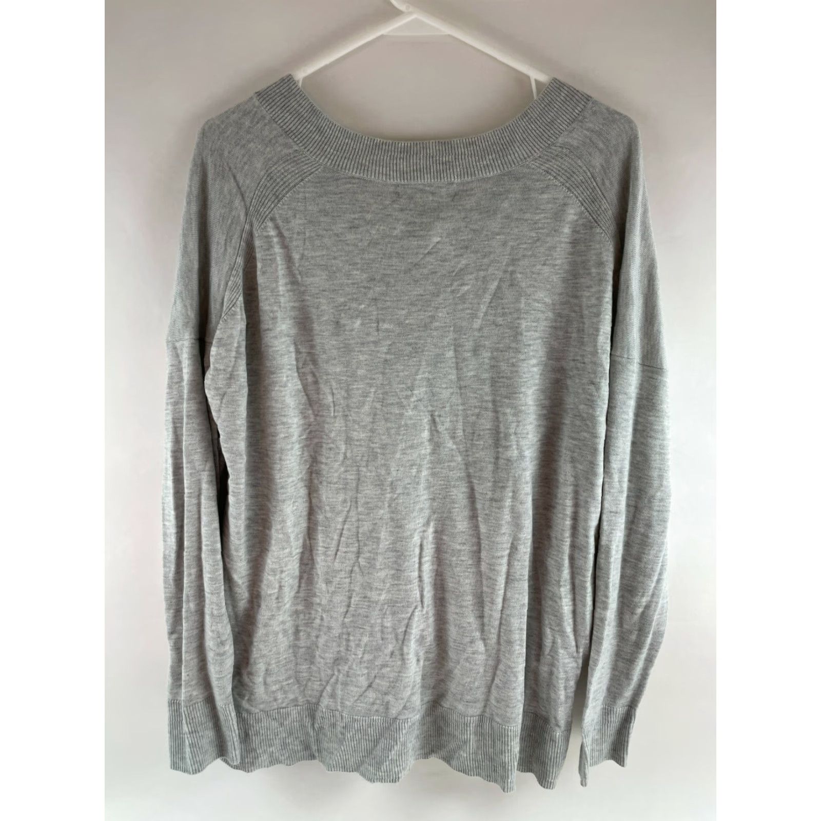Vintage Chelsea28 Sweater Women Gray Long Sleeve Pullover V-Neck Rib Edge NWT Size M Size M / US 6-8 / IT 42-44 - 2 Thumbnail