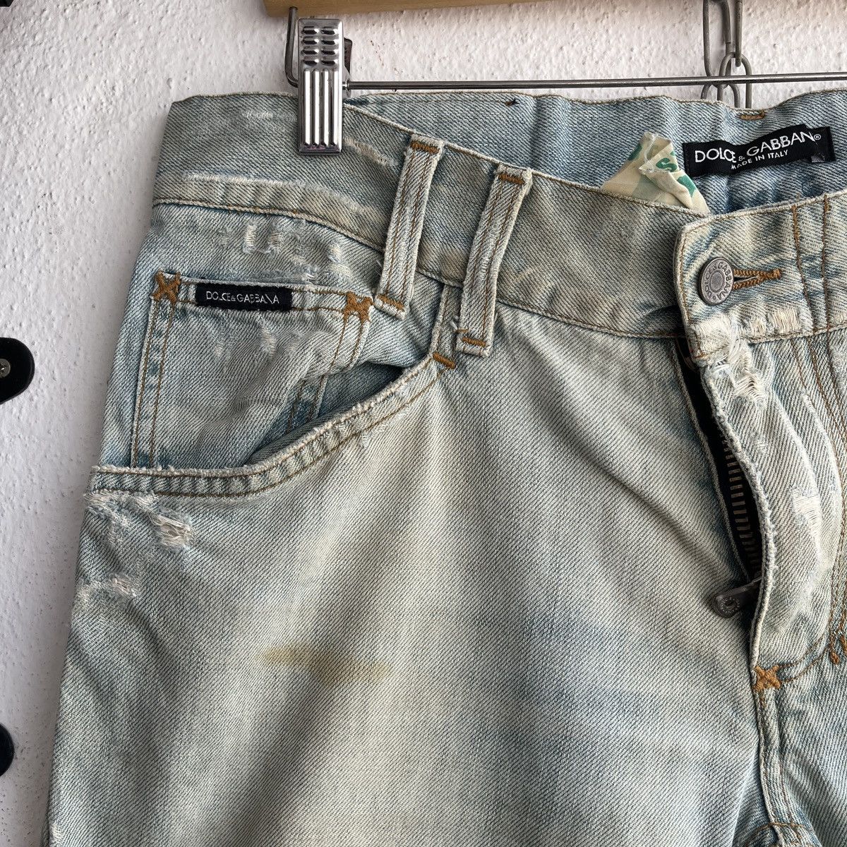 Dolce & Gabbana Distressed Runway Dolce & Gabbana Denim Classic 14 Size US 34 / EU 50 - 6 Thumbnail