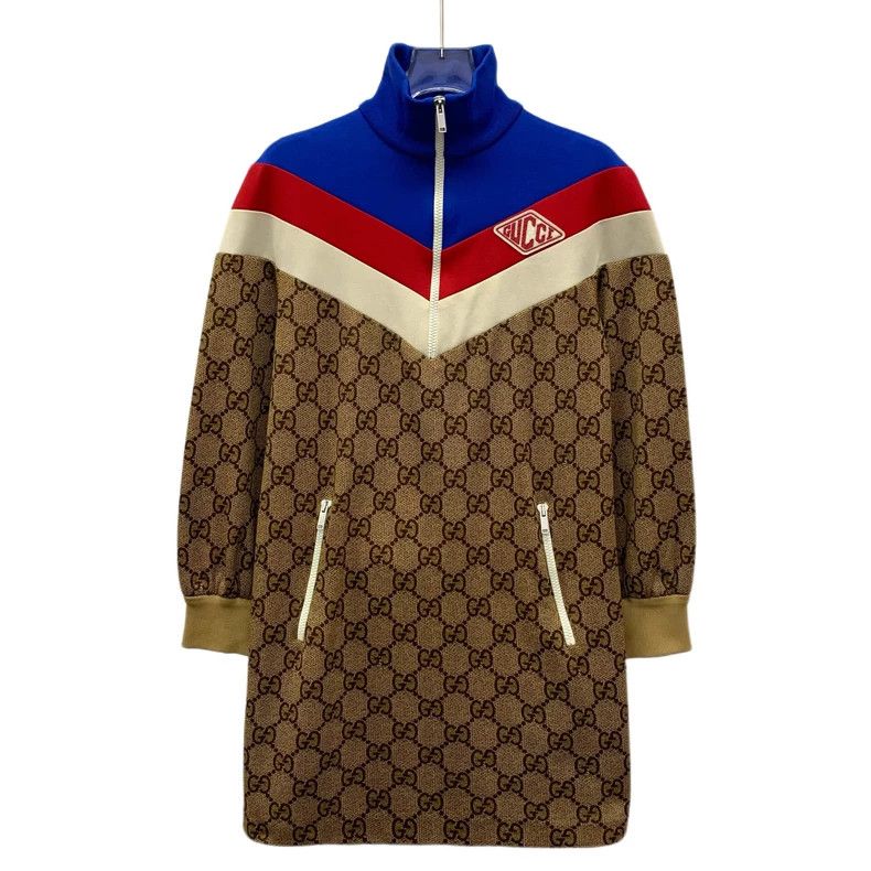 Gucci Gucci Logo Jacquard Half-Zip Dress Size US XXS / EU 40 - 1 Thumbnail