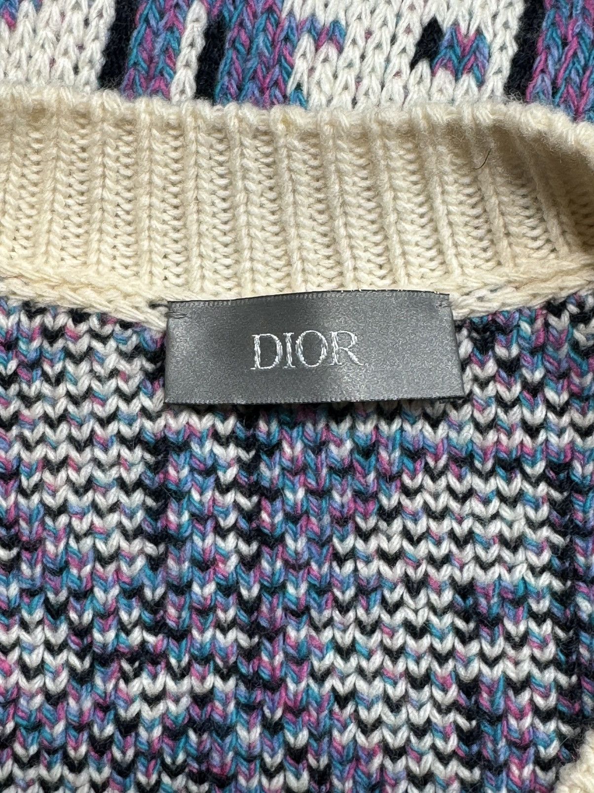 Dior Dior Oblique Multi-Color Knit Sweater Size US L / EU 52-54 / 3 - 8 Thumbnail