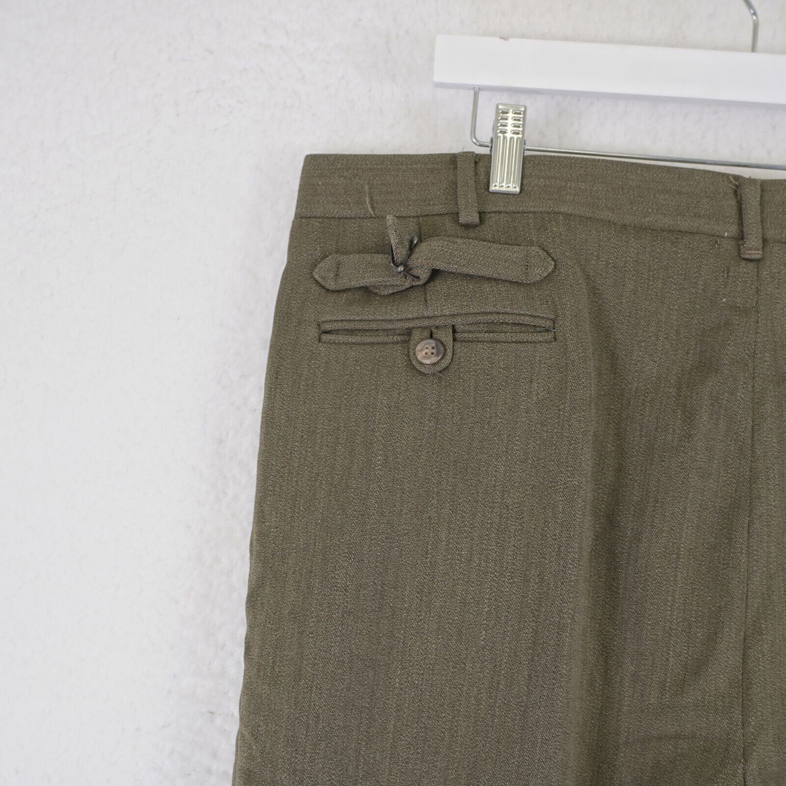 Polo Ralph Lauren Polo Ralph Lauren Tweed Wool Green Pleated Cuffed High Rise Size 40L - 7 Thumbnail