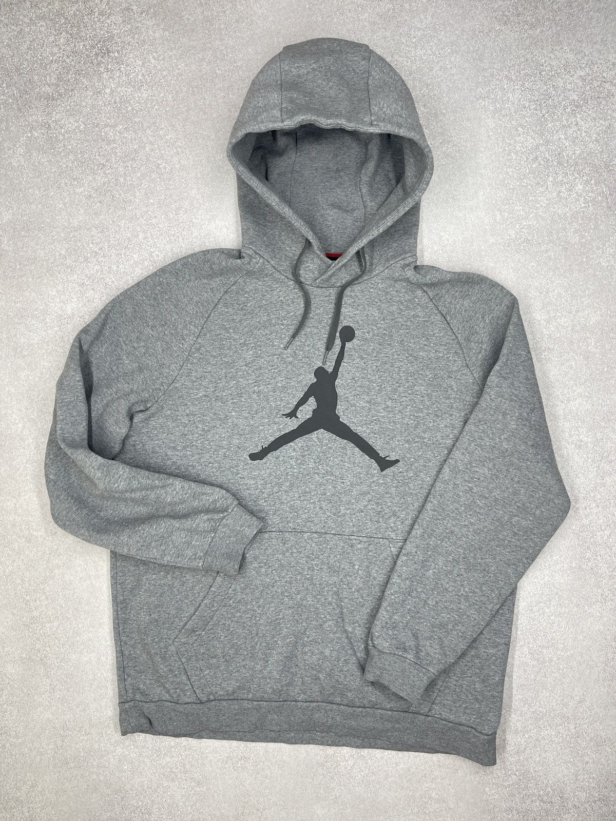 Jordan Brand Mens Nike Air Jordan Grey Hoodie Big Logo JumpMan Size XL Size US XL / EU 56 / 4 - 2 Thumbnail