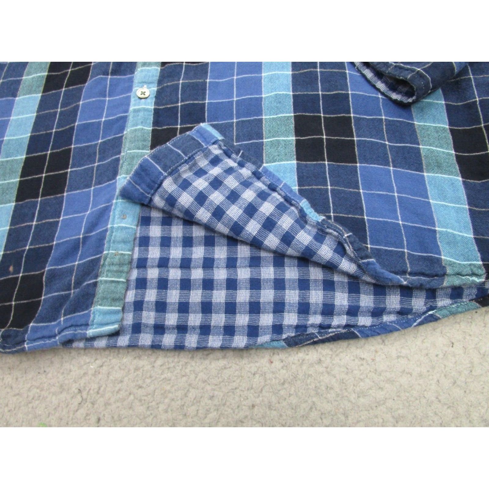 Carbon2Cobalt VINTAGE Carbon 2 Cobalt Shirt Mens Large Blue Plaid Long Sleeve 2 Ply Layered Adult Size US L / EU 52-54 / 3 - 6 Thumbnail