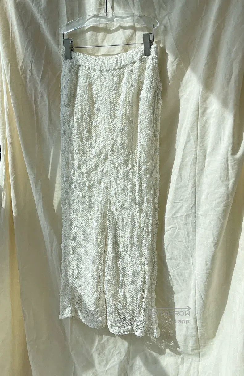 Comme des Garcons Comme Des Garcons size S Lace Flower Embroidered Double La Size 23" - 2 Thumbnail